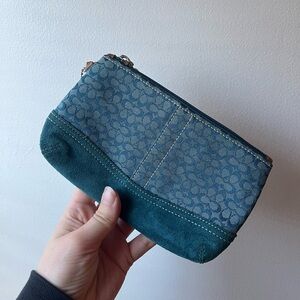 Blue Coach Wristlet